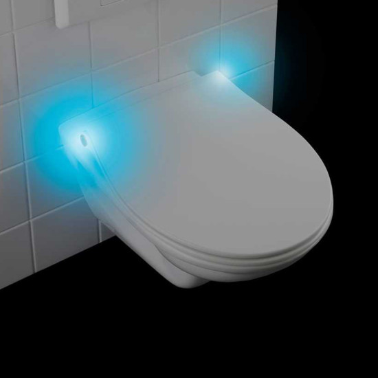 Daska za WC školjku soft close Fix Clip WENKO s LED rasvjetom na senzor