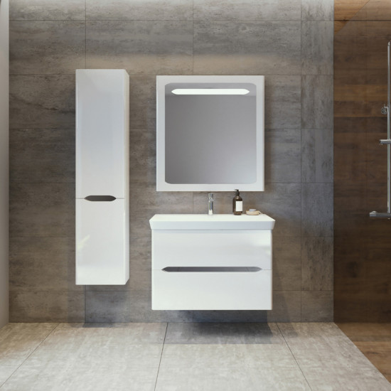 Garnitura kupaonička 60 cm sa umivaonikom bijela sjaj/bijela sjaj Oblo Armal (NPV)