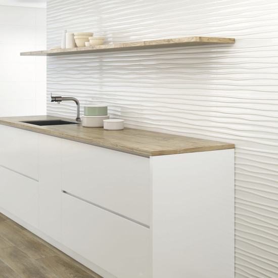 Pločica keramička unutarnja 25x50 cm BLANCO BRILLO LF dekor (1,63)