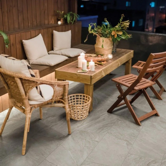 Pločica keramička vanjska 30,8x61,5 cm FIORDI GRIGIO (1,32)