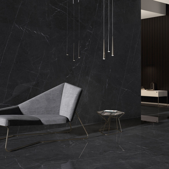 Pločica keramička unutarnja sjajna retificirana 60x120 cm Marquina (1,44)