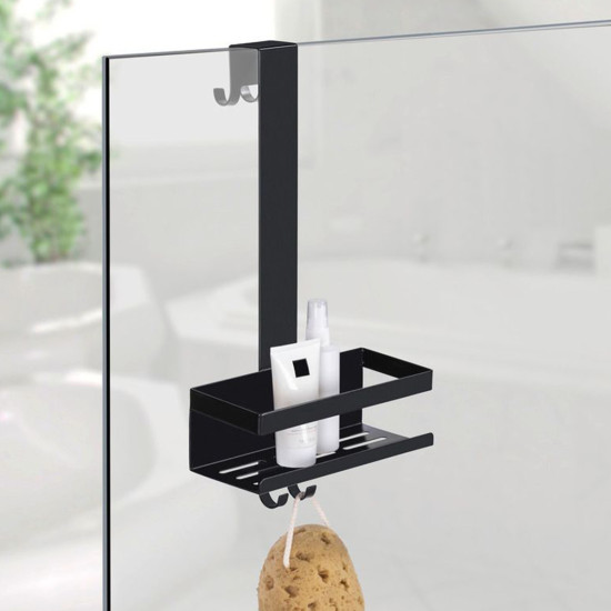 Polica za kupaonicu crna WENKO Bribano Uno 