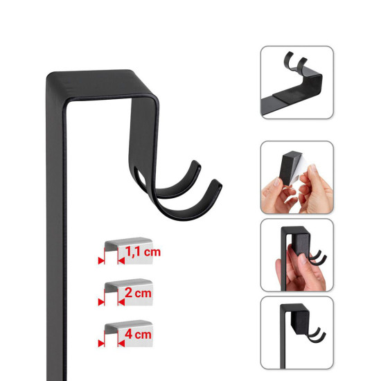 Polica za kupaonicu crna WENKO Bribano Uno 