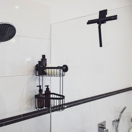 Brisač stakla tu&scaron; kabina crni silikonski WENKO Mola 