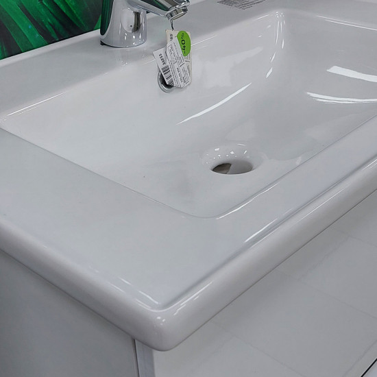 Baza 65 cm bijela visoki sjaj/boja drveta/artisan ručkice SENEX CAPRI 