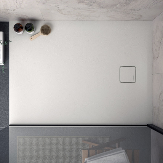 Kada tu&scaron; lijevani mramor STONE DeLuxe 120x90 cm bijela AQUAESTIL 