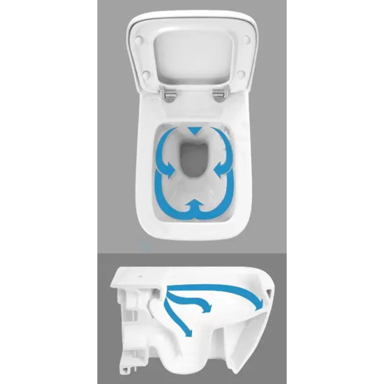 &Scaron;koljka WC viseća bijela Rimless TESI Ideal Standard 