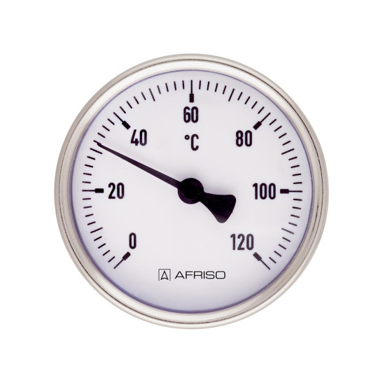 Termometar ravni Ø 63 bimetal 0-120 °C 1/2” AFRISO 
