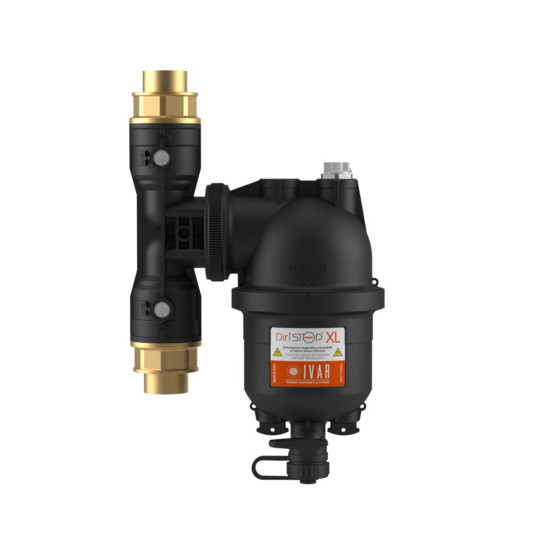 Filter (dirtseparator) DIRTSTOP-XL PL za sustave dizalica topline 14-24 kW - Kv 13,9, max protok 4.6m3/h, G1" F IVAR
