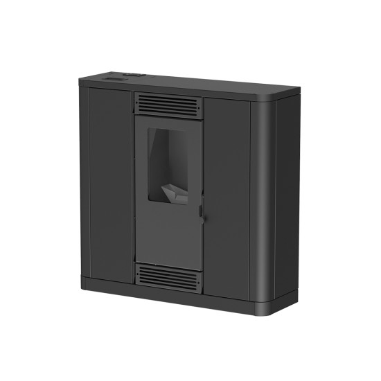 Kamin toplozračni na pelet MARELI SYSTEMS AURORA SLIM 11 kW crni