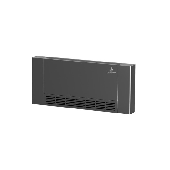 Ventilokonvektor parapetni AMG s termostatom (Wi-Fi) 135 mm EN 1397/ EN 16430-2 desni crni RAL 9005