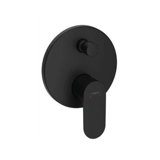 Baterija tu&scaron; jednoručna podžbukna - nadgradnja (s prebacivačem) crna mat REBRIS S HANSGROHE (72466670) 