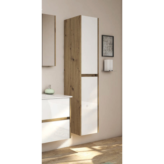 Ormar 35x166 cm 2V bijela/artisan SENEX DRINA (KG2436)