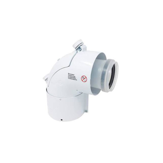 Koljeno 87&deg; &Oslash; 60/100 mm za kondenzacijske uređaje sa revizijskim otvorom VAILLANT 