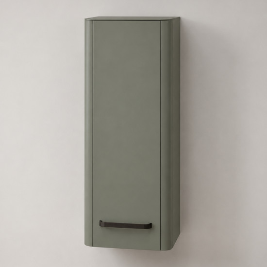 Ormarić viseći 35x90 cm lijevi smoke green crne ručkice CHARM AQUAESTIL 