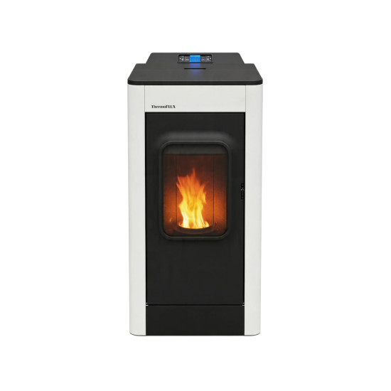 Kamin na pelet ELEGANCE bijeli THERMOFLUX