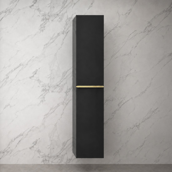 Ormar 35x180 cm crna mat zlatne ručkice GRANDE AQUAESTIL 