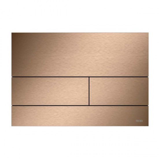 Potisna ploča za ugradni vodokotlić dvokoličinska bijela TECE square crveno zlato brušeno (9240840)