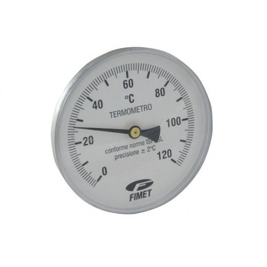 Termometar ravni Ø 100 bimetal 0-120 °C 1/2” TB-100/VE FIMET-WATTS (PT5B507006)