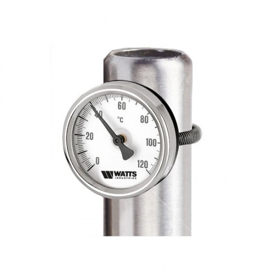 Termometar nalijegajući (s oprugom-montaža na cijev) 0-120 °C 1/2” TCM-63 FIMET-WATTS (PT05507007)