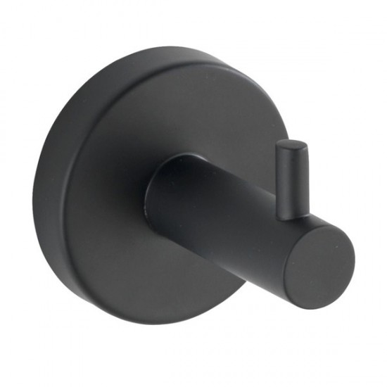 Vješalica za kupaonicu nehrđajući čelik mat Uno WENKO Bosio Black (24232100)