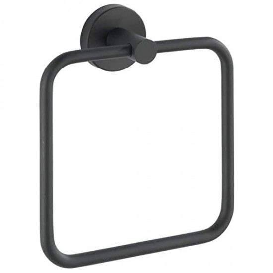 Držač ručnika 16x18cm nehrđajući čelik mat WENKO Bosio Black (24239100)