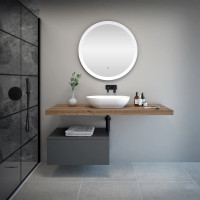 Baza 80cm s umivaonikom, 1 ladica dijamant siva JAZZ AQUAESTIL