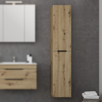 Ormar 33x166 cm 2V artisan oak/crne ručkice SENEX SANA (KG2403)