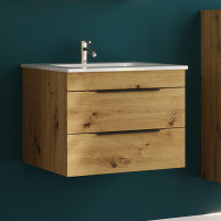 Baza 60 cm artisan oak/crne ručkice SENEX SANA (KG2399)