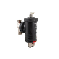 Filter (dirseparator) HERZMAG za sustave dizalica topline (sa dvostrukim magnetom (2x12000 G), filterom i ciklonom i kuglasnim ventilima, ispusnom slavinom) G3/4" F HERZ 
