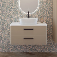 Baza 80 cm 2L macadamia crne ručkice CHARM Top AQUAESTIL 