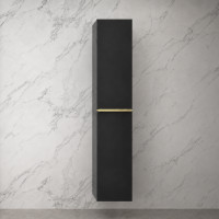 Ormar 35x180 cm crna mat zlatne ručkice GRANDE AQUAESTIL 