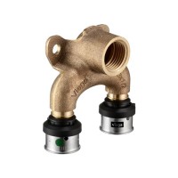 Pločica zidna dvostruka bronca 16 x Rp 1/2" Smartpress sa SC-Contur VIEGA (730413)
