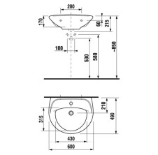 Tehnička skica 60 cm