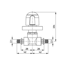 TECEFLEX ventil P/Ž 16 sa ručicom